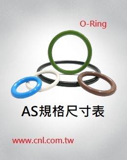 O-Ring AS規格尺寸表 <br>(AS001 ~ AS273)