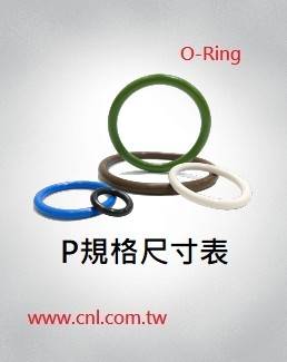 O-Ring P規格尺寸表<br>P2 ~ P600