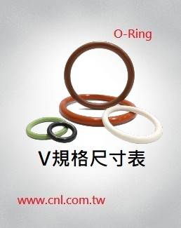 O-Ring V規格尺寸表<br>V10 ~ V475