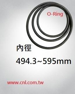 O環尺寸表  內徑494.3 ~ 595mm 