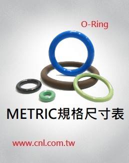 O-Ring METRIC規格尺寸表