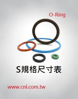 O-Ring S規格尺寸表